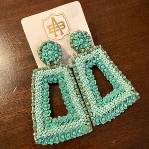 Allie Beads Turquoise Statement Earrings